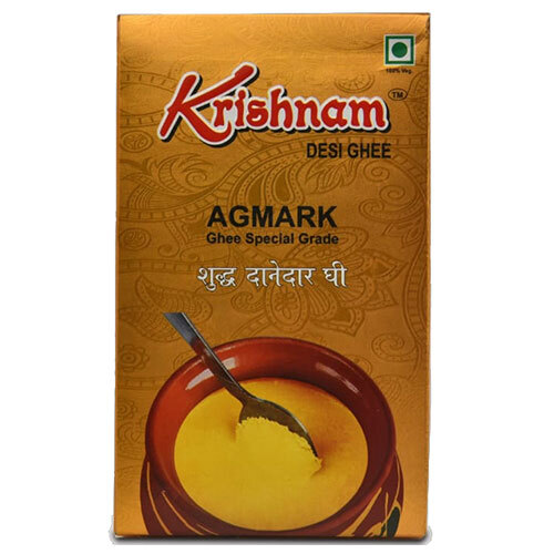 Krishnam Desi Ghee - Raw Milk, Sterilized Processing Type | Cream Color, Rich in Vitamins A, D, E, and K, Ideal for Cooking and Baking