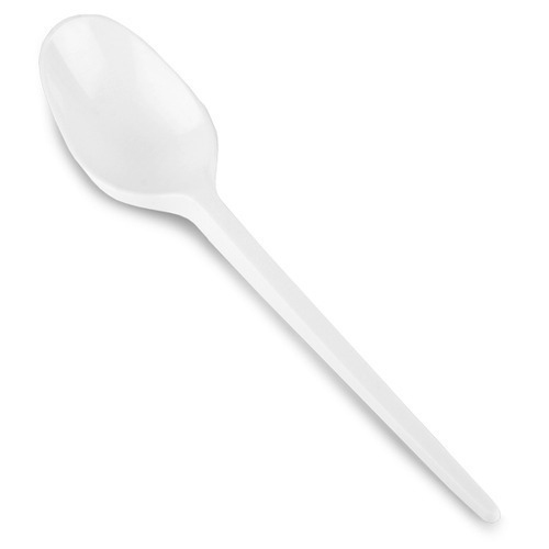 White Plastic Spoon