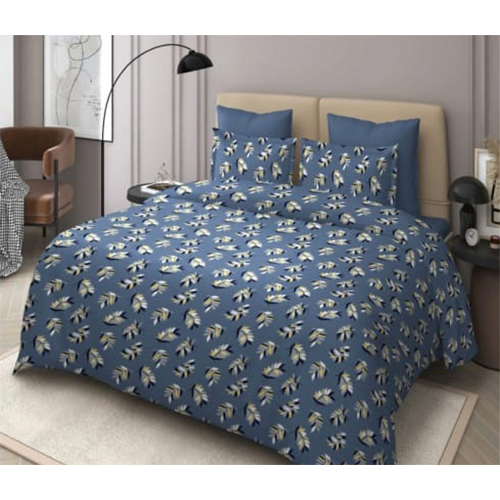 Leaf Printed Double Bedsheet Set