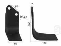 ROTAVATOR BLADE 14 /57 /8mm