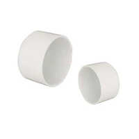 1-2 Inch UPVC End Cap - 1/2 Inch Size, White Round Shape | Durable Plastic Material for Plumbing Applications