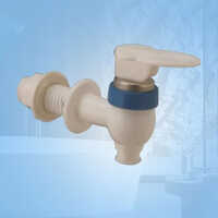 Ro Tap - Plastic Material, Round Shape, White & Blue Color | Ideal For Ro Dispenser Taps Usage/application