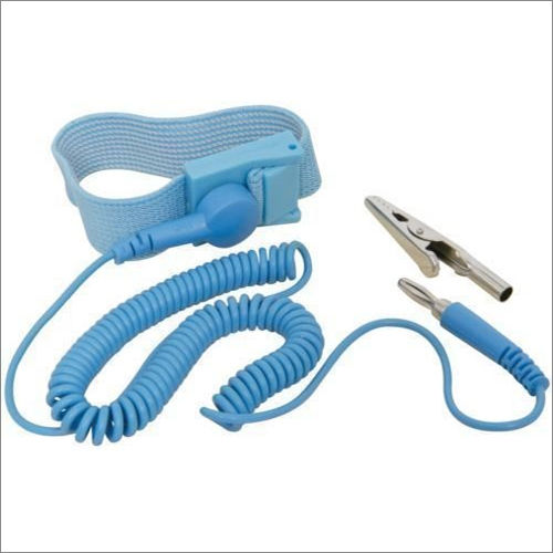 Blue Esd Wrist Strap With Cord