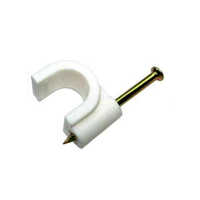 1-2 Inch PVC Nail Clamps - Plastic U Clamp, 1/2 Inch Size | White Color, Durable Structure for Secure Fixture
