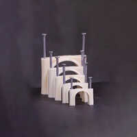 3-4 Inch Cpvc Double Nail Clamp - Pp Material, Light Duty U Shape, Off-white Color | Ideal For Plumbing Applications