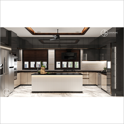 Kitchen Floor Interior Designing Services By Luxuriant Design Studio Pvt Ltd