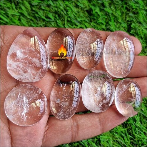 Clear Quartz Cabochon Grade: Top