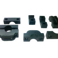 Industrial Plastic Parts - Abs Plastic, Variable Dimensions , Black Color, +/-0.2mm Tolerance | Rohs Compliant For Pipe Clamping & Support Systems