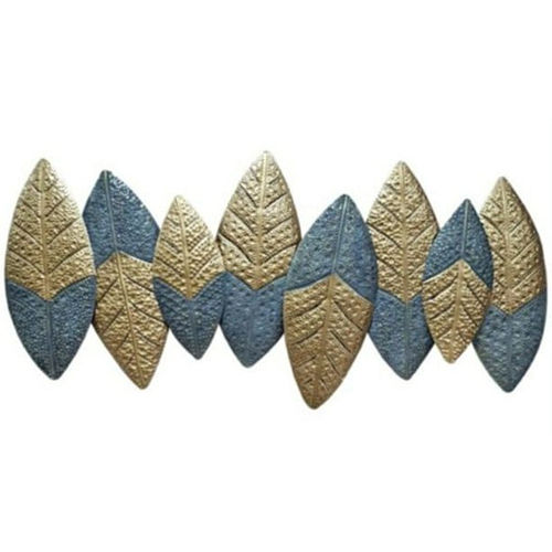 Golden And Grey Decorative Metal Leave Wall Art