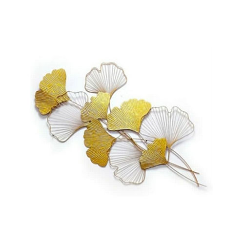 Golden Leave Metal Wall Art