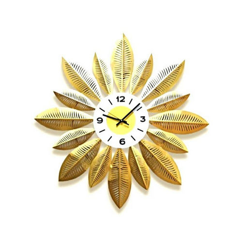 Metal Leave Wall Clock