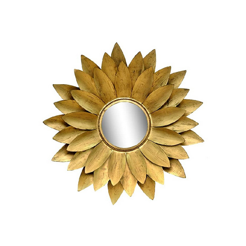 Metal Wall Mirror Leave