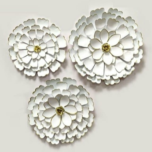 Decorative Metal Wall Flower set of 3