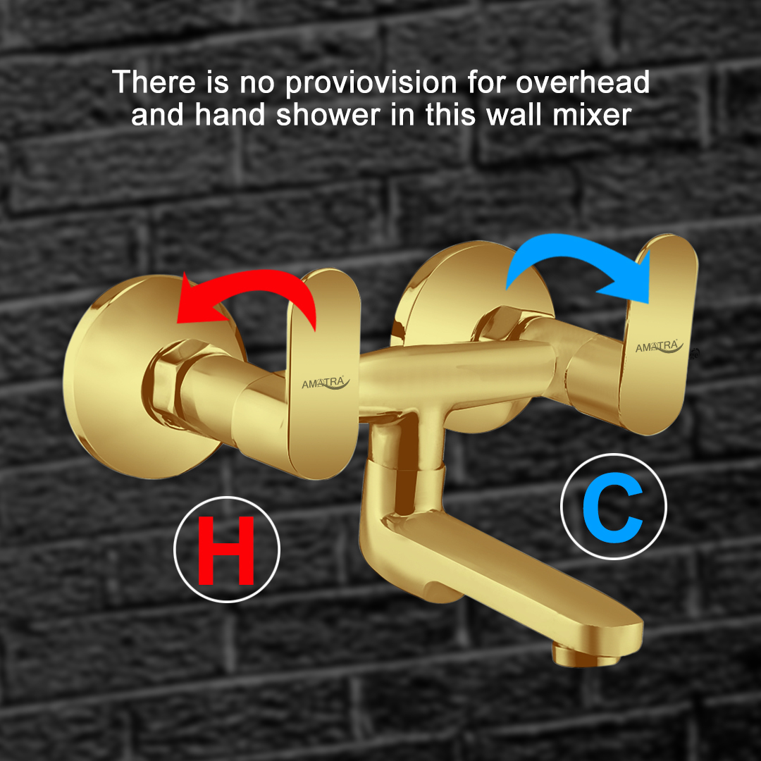 Mini Opal Prime Golden Non Telephonic Wall Mixer