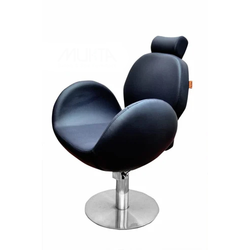 Stainless Steel Black Salon Lotus Chair