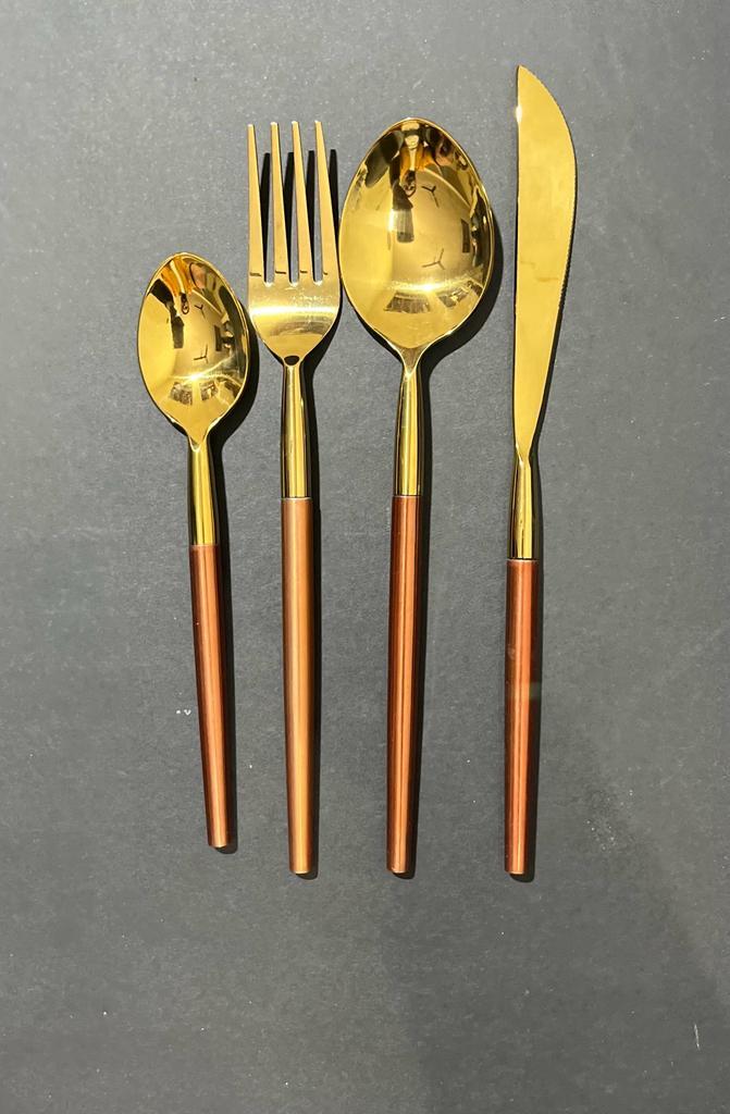 Flatware Silverware Kitchen Party Wedding Dinner Stainless Steel Spoon Fork Knife Gold Cutlery Set