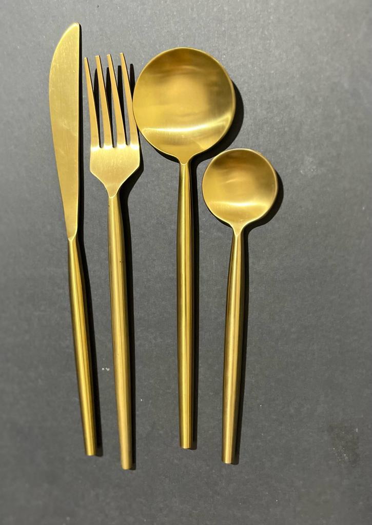 Luxury Wedding Gouden Bestek Silverware Spoon And Fork Golden cutlery set