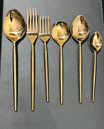 Mirror Polishing Luxury Golden Cutlery Set