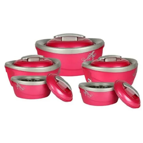 5 Piece Pink Casserole Set