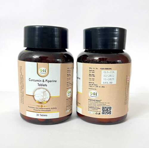 Curcumin  Piperine  Tablets - Age Group: For Adults