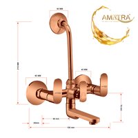 Mini Opal Prime Rose Gold Wall Mixer With Band