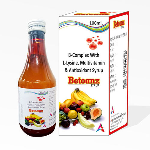 100ml B Complex With L Lysine Multivitamin And Antioxident Syrup General Medicines