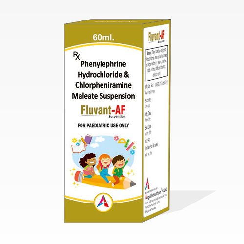 60ml Phenylephrine Hydrochloride And Chlorpheniramine Maleate Suspension