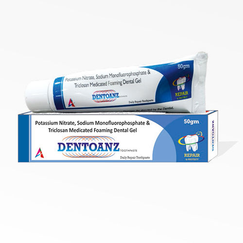 50g Potassium Nitrate Sodium Monofluorophosphate And Triclosan Medicated Foaming Dental Gel Toothpaste