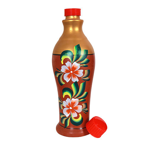 Multicolor Clay Water Bottle Handmade