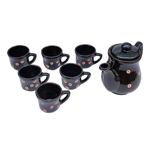 Black Ceramic Tea Kettle Set