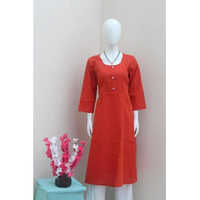 Plain Cotton Anarkali Kurti
