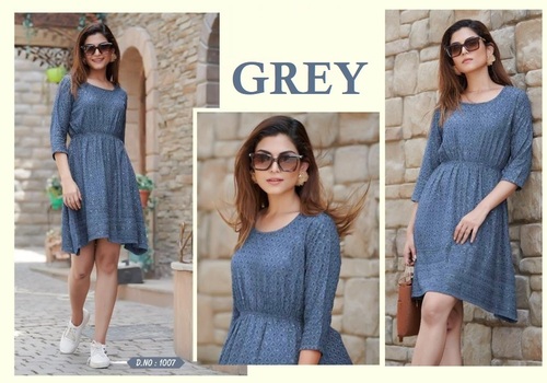 Rayon With Pure Schiffli Work Top