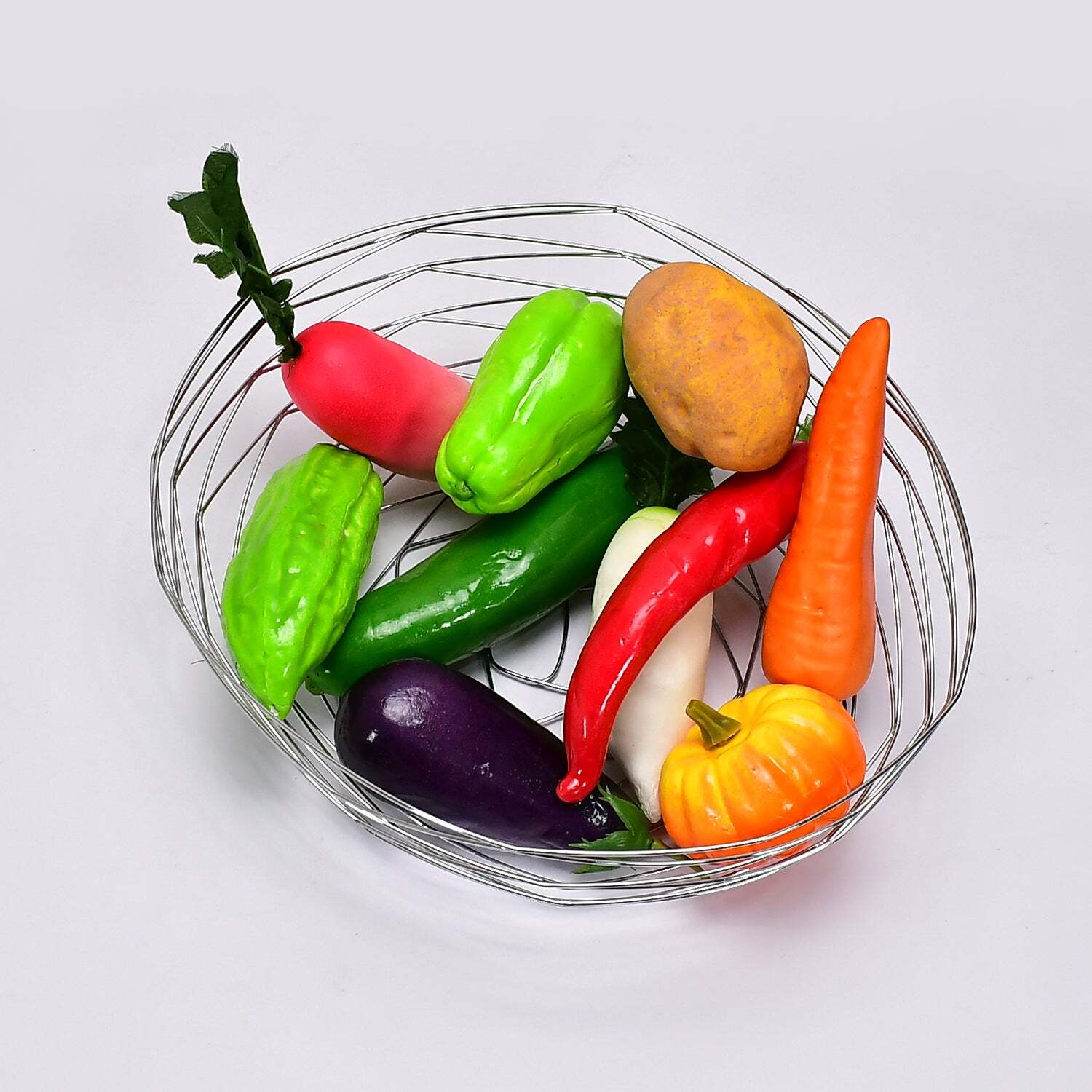 STEEL FRUIT BASKET BOWL and MULTIUSE BOWL FOR KITCHEN USE (5182)