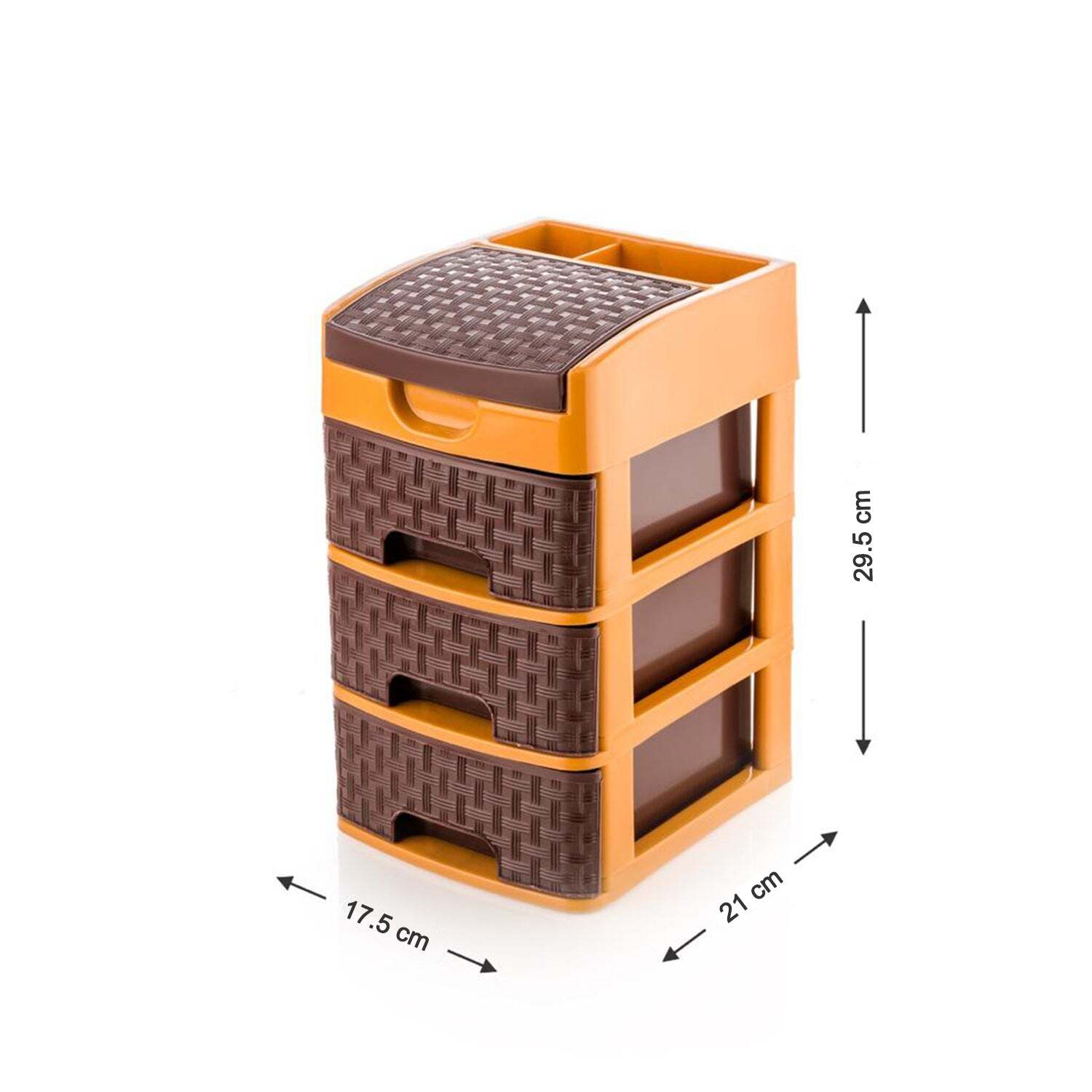 MINI 3 LAYER D STORAGE USED IN ALL KINDS OF HOUSEHOLD AND OFFICIAL PLACES FOR STORING OF VARIOUS TYPES OF STUFFS AND ITEMS ETC (4792)