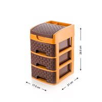 MINI 3 LAYER D STORAGE USED IN ALL KINDS OF HOUSEHOLD AND OFFICIAL PLACES FOR STORING OF VARIOUS TYPES OF STUFFS AND ITEMS ETC (4792)