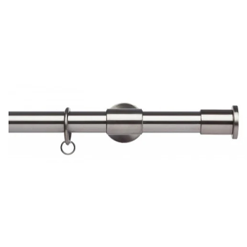 SS Curtain Rods - Stainless Steel , Customizable Length, Silver with Brushed Finish, Standard Size