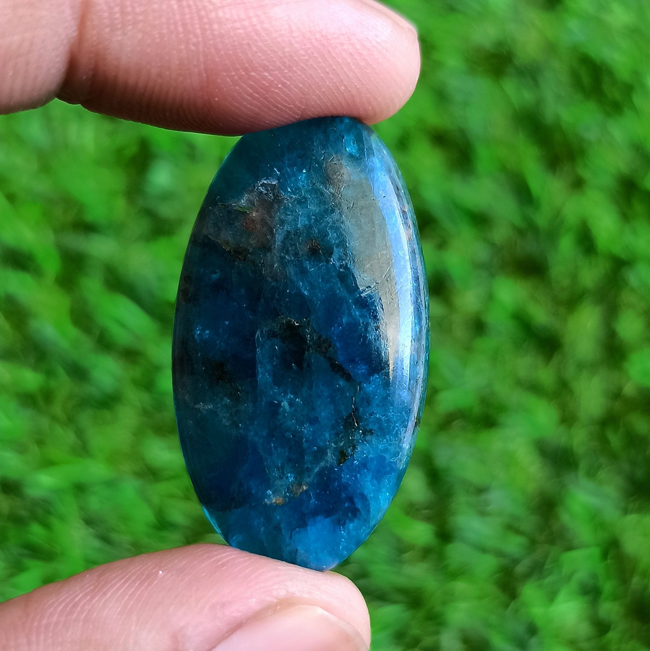 Neon Apatite  Cabochon