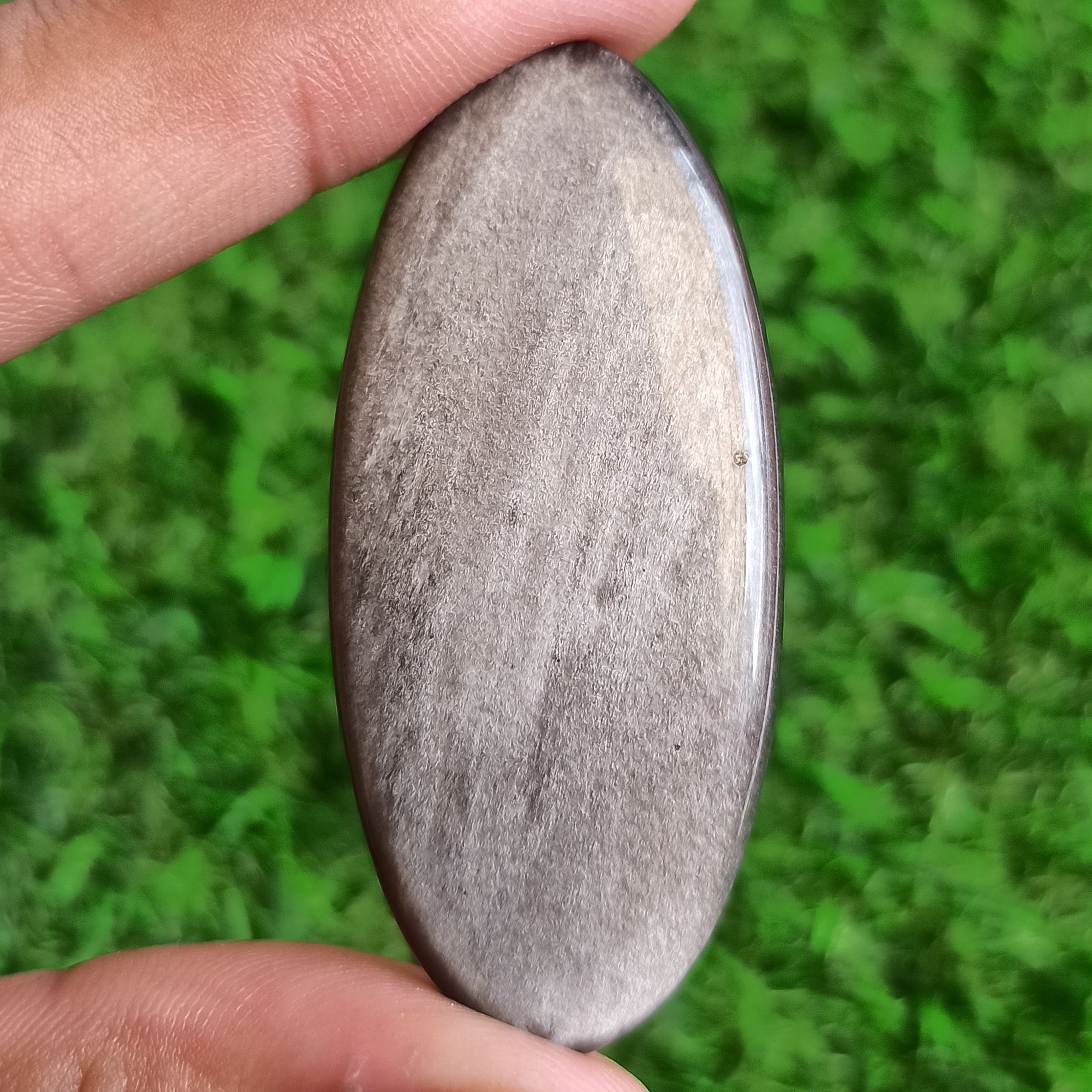 Silver Obsedian Cabochon