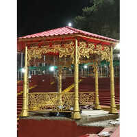 Golden-red 12 Feet Hexagonal Cast Iron Gazebo