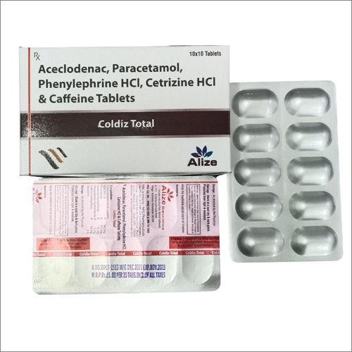 Aceclofenac  Paracetamol Phenylephrine Hcl Tablets Age Group: Adult