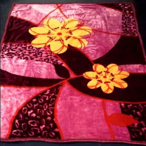 Blue Printed Rose Mink Blanket Manufacturer, Fancy Mink Blanket