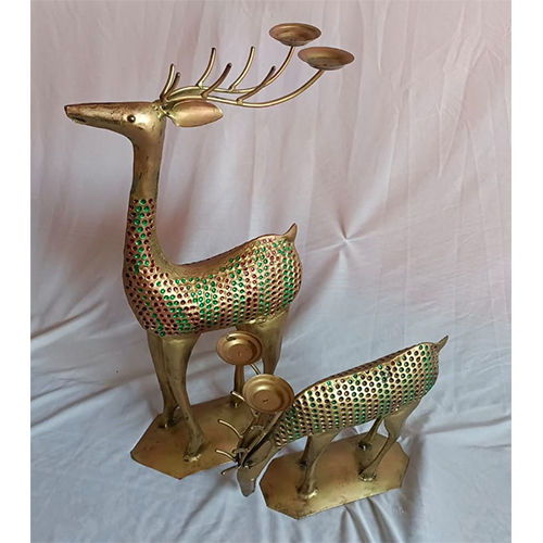 Golden Metal Animal Sculpture T-Light