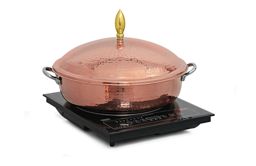 Round Copper Chafing Dish Catering Food Warmer Chafing Dish