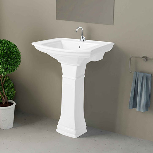 Ceramic Oval Pedestal Wash Basin