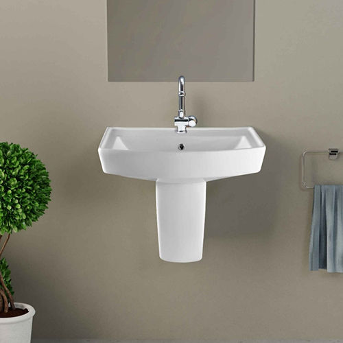 Ceramic Wall Mount Rectangular Wash Basin