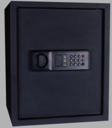 Safe Lockers - Steel Structure, 419x350x330 mm Dimensions, Black Sand Texture Finish | Indoor Use, Electric Powered, 1 Year Warranty