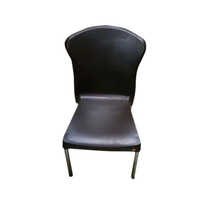 Plastic Armless Chair - Plastic, 18 Inch Height, Brown Color | Durable, Easy To Clean, Modern Design, Perfect For Indoor Use