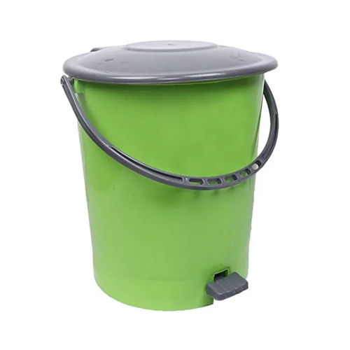 Green-grey Foot Pedal Plastic Dustbin