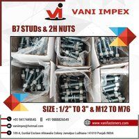 B7 Stud Bolt With Grade 2h Heavy Hex Nuts Assembled