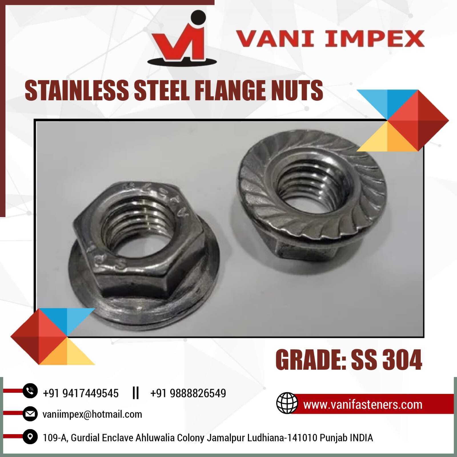 Stainless Steel Flange Nuts